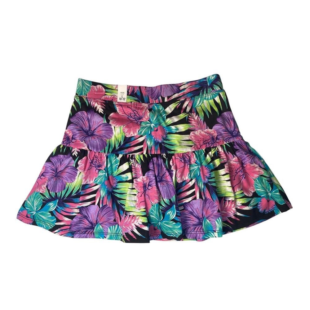 The Children's Place Girls Tropical Mini Skort Size Large 10-12 NWT